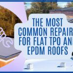 most common repairs for flat roofs picture of three examples of tpo and epdm roofs